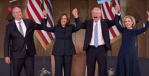 Doug Emhoff, Kamala Harris, Tim Walz, Gwen Walz