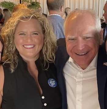 Meghan Meehan-Draper and Tim Walz