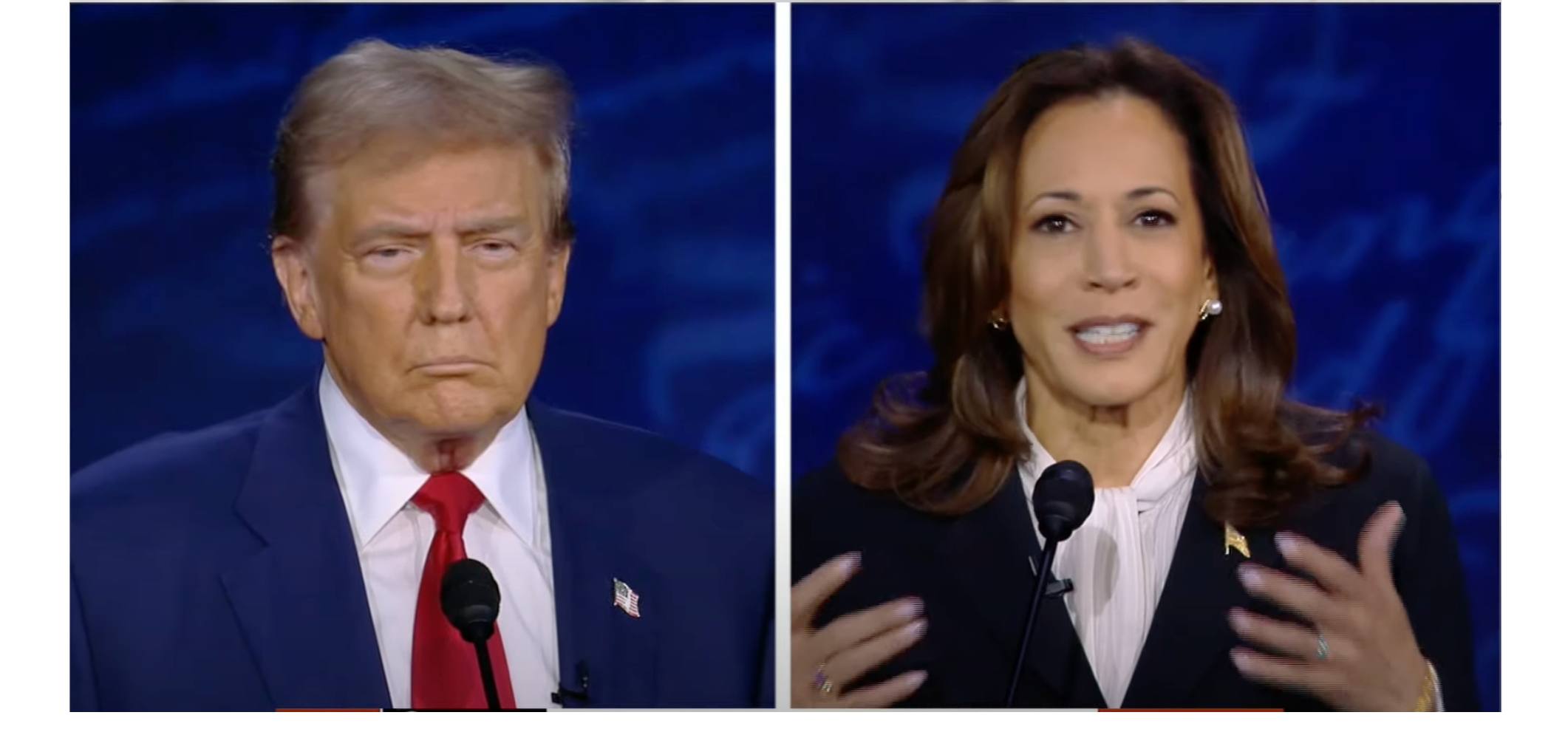 Kamala Harris and Donald Trump