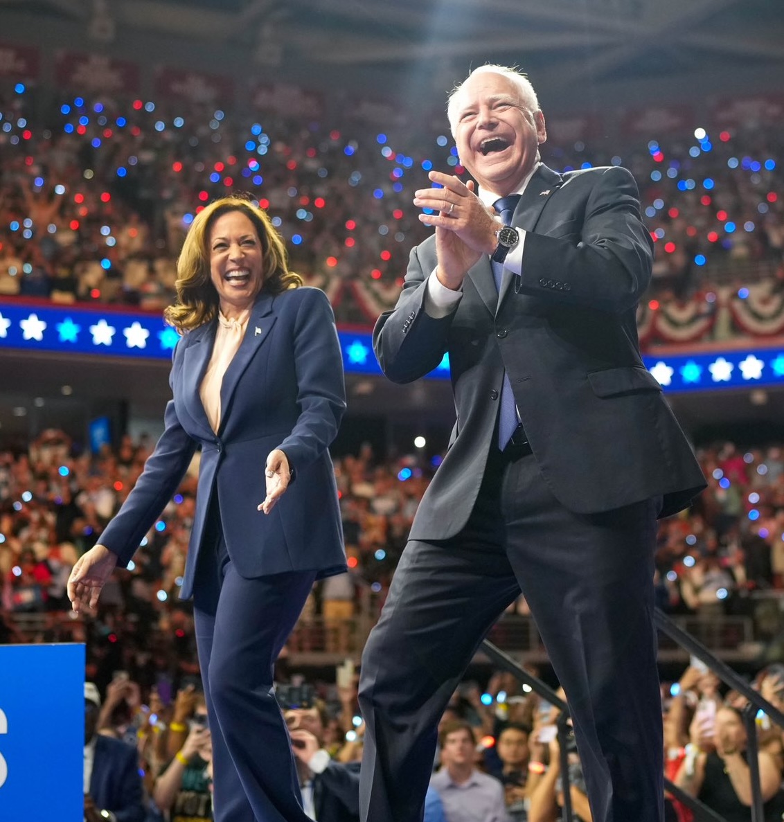 Kamala Harris and Tim Walz