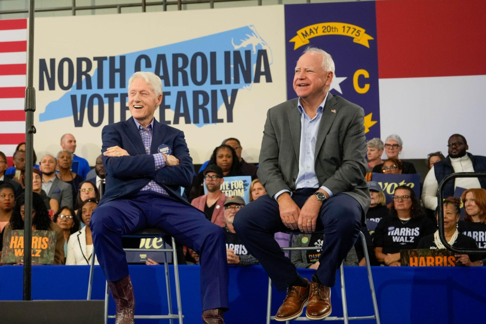 President Bill Clinton and Governor Tim Walz