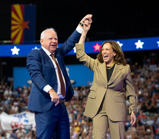 Kamala Harris and Tim Walz