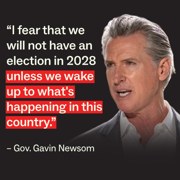 "I fear that we will not have an election in 2028 unless we wake up to what's happening in this country."