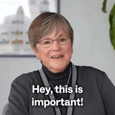 "Hey, this is important!" - Gov. Laura Kelly