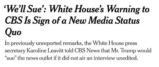 New York Times Headline